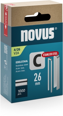 Capse Novus coroana ingusta, C tip 4, 26 mm, otel inoxidabil, 1000 buc/cutie